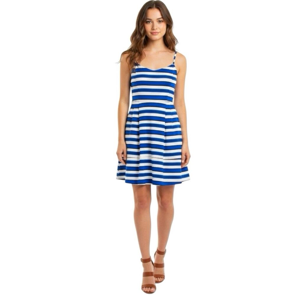 Gap Blue Striped Dress Womens Sz 4 Nautical Coastal Prep Sailor Spring Americana